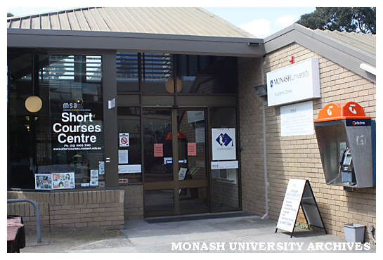 Entrance to Short Course Centre, Clayton campus