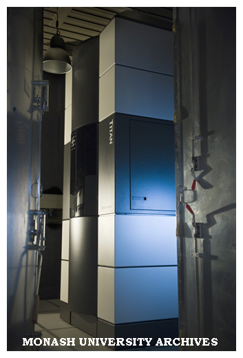 The double-corrected FEI Titan3 80-300 FEGTEM transmission electron microscope at the Monash Centre for Electron Microscopy (MCEM)