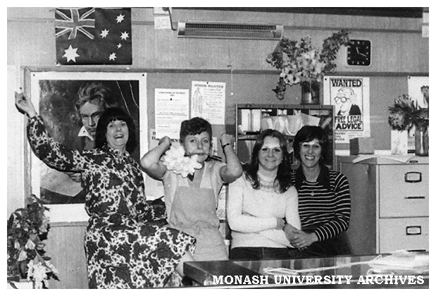 Union Desk staff Robyn Campbell (left), Barbara Helper, Karen Hall and Cathy Celona