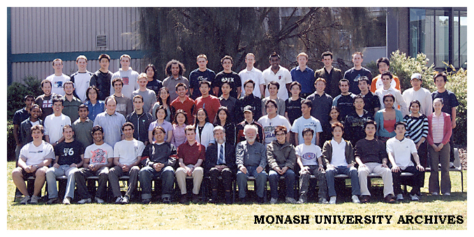 Electrical and Computer Systems Engineering final year students, Head of Department and Level 4 Co-ordinator.