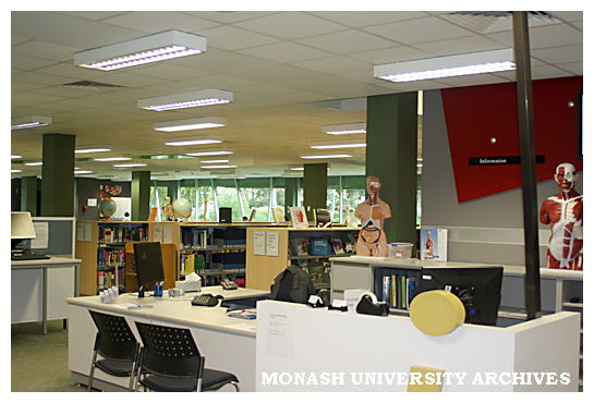 Library information desk, Peninsula campus