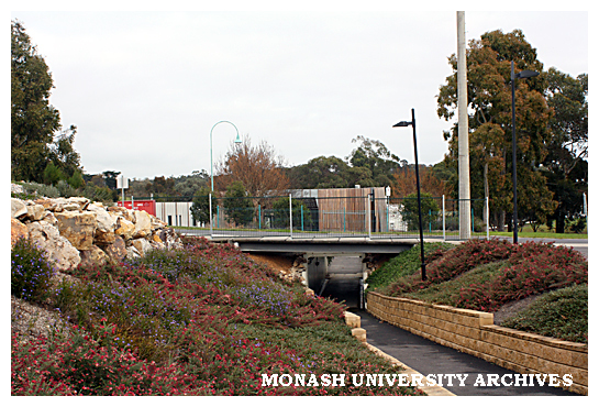Underpass to Gippsland campus form West residences