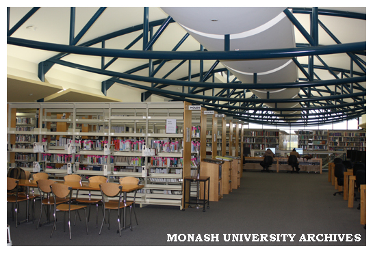 Inside the library, Gippsland campus