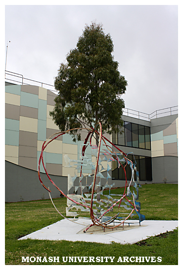 Sculpture outside Building 2E, Gippsland campus