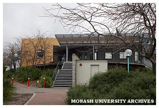 Outside the Student Union (Building U), Gippsland campus