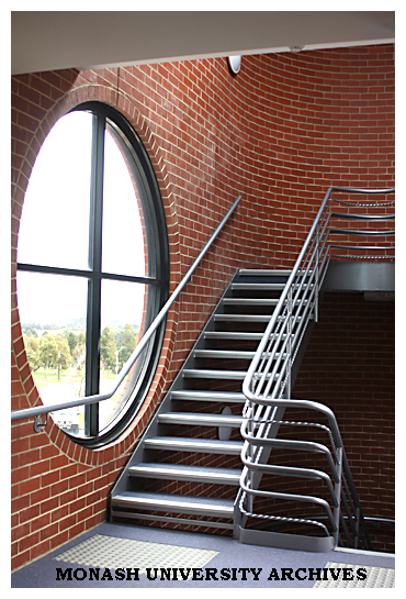 Stairwell inside Building 4N, Gippsland campus