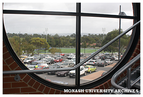 View from stairwell window in Building 4N, Gippsland campus
