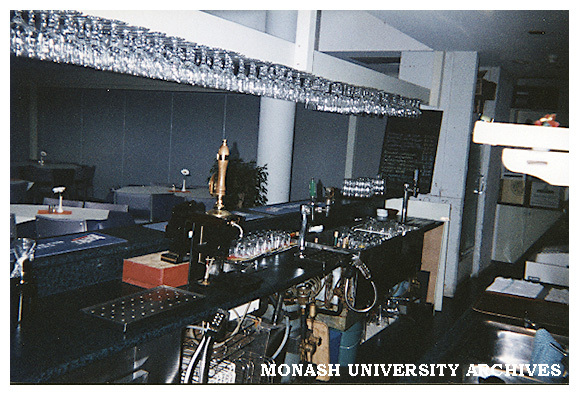 Behind the bar at Monash University Club