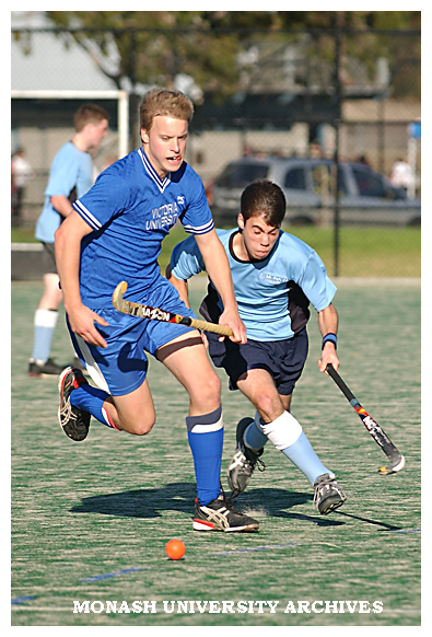 Hockey players at Southern University Games, 2005