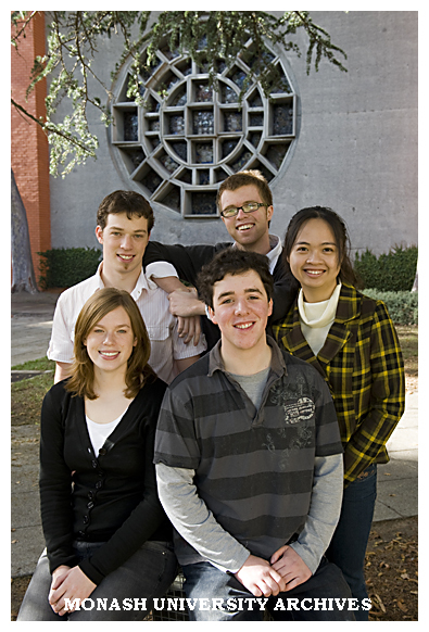 2008 Ancora Imparo Leadership Program participants from back: Jarrod Hodgson, Tyson Jones, Shin Nie, Clare Alomes and Andrew Roe.