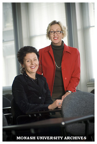 Graduate Researchers in Print (GRIP) program facilitator Dr Ceridwen Spark (left) with Arts faculty Deputy Dean and Associate Dean (Graduate Research) Associate Professor Denise Cuthbert.