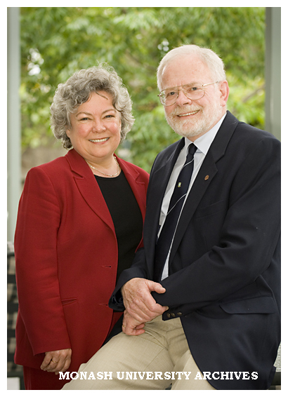 Dean of Education Professor Sue Willis with Emeritus Professor Dick Gunstone.