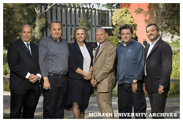 Representatives from Italy's Cinque Terre National Park visited Clayton campus to mark the first anniversary of a Memorandum of Understanding, with Professor Merran Evans and Professor Homer Le Grand (centre)