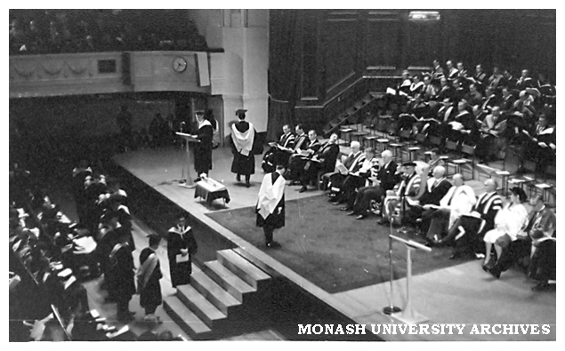Graduation ceremony at Melbourne Town Hall