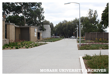 Walkway between Monash University Club and Short Courses Centre, Clayton campus