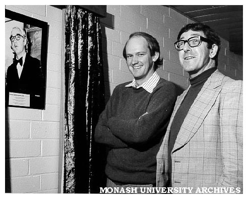 Campbell McComas presenting portrait of 'Alternative Professor' Granville Williams to Dean of Law, Professor Gerry Nash