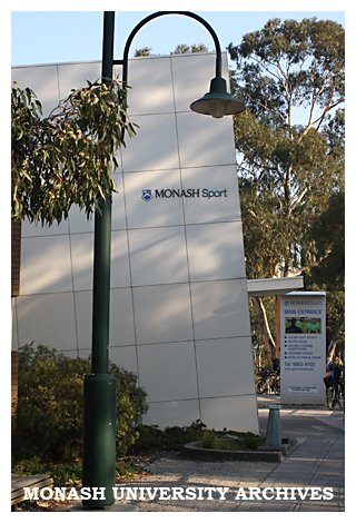 Sports and Recreation Centre entrance, Clayton campus