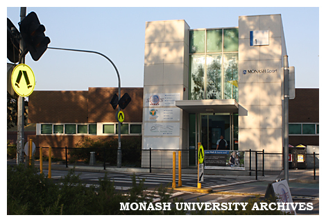 Sports and Recreation Centre entrance, Clayton campus