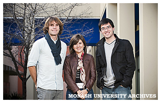 Monash-Oxfam South Africa Student Volunteer Program participants David Humphreys (left), Amy Burton and Darrell Hawkins