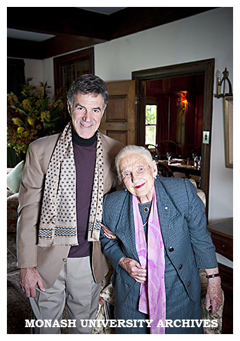 Dr Allan Zavod with Dame Elisabeth Murdoch celebrating the inauguration of the national Zavod Classical-Jazz Fusion Performers Award administered by Monash University through the Dame Elisabeth Murdoch Foundation.