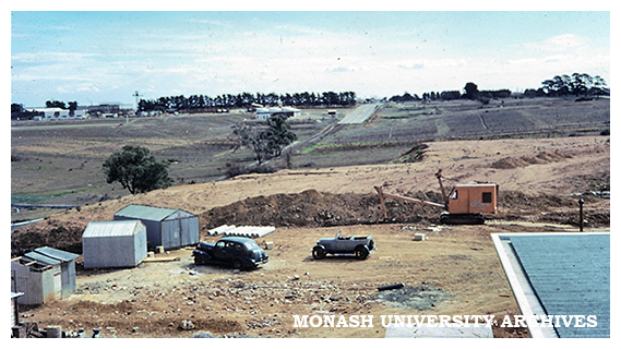 View from Deakin Hall looking west to campus