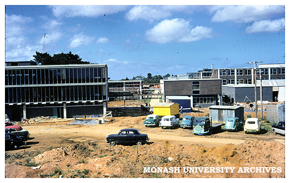 Hargrave Library with central Science block at right
