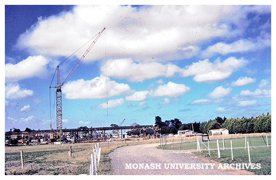 Early construction of the School of Humanities building