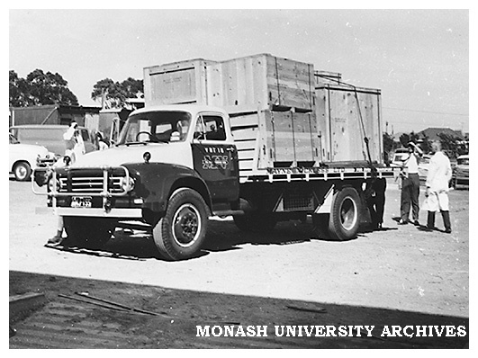 Moving equipment into senior Chemistry building