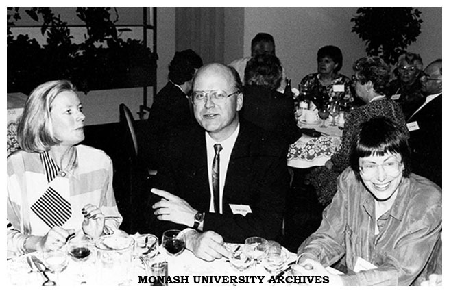 Alumni function - Unknown, Dr Peter Cable, Bronwyn Adams (left to right)