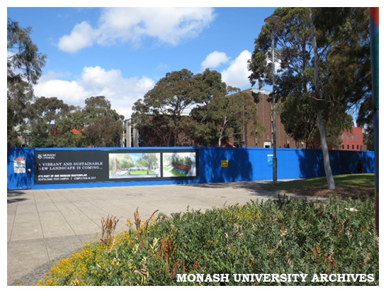 Landscaping works in Forum, Clayton campus