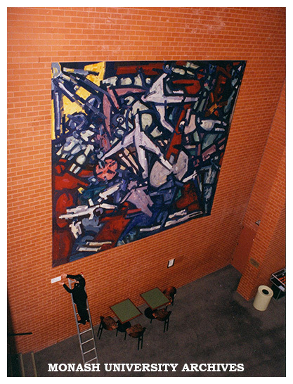 'Organic Form' tapestry by Roger Kemp in Robert Blackwood Hall, on loan from National Gallery of Victoria