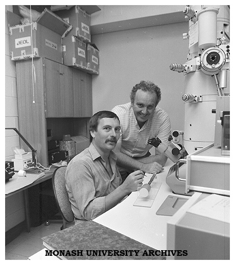 Dr Terence O'Brien (right) with colleague, Department of Botany