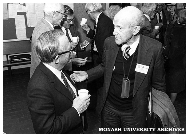 Professor Ross Parsons, University of Sydney (left) and Professor John Hazard, Columbia University at the 12th International Congress of Comparative Law