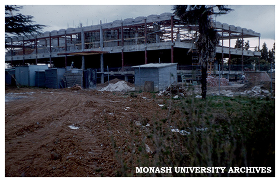 Administration Building under construction, from south east
