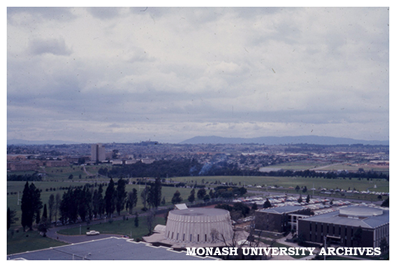 Looking north east across Clayton campus from Menzies Building