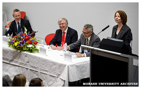 The Hon Julia Gillard delivering the keynote speech at the 2009 Transition, Retention and Progression Forum at Caulfield campus