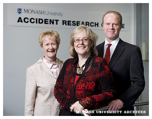 Dr Lesley Day, Professor Caroline Finch &amp; Professor Rod McClure of the Monash University Accident Research Centre (MUARC)