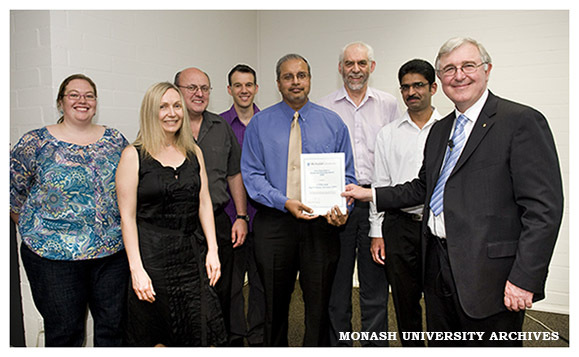 Vice-Chancellor Professor Ed Byrne with members of the CHEQ and Applications Services team, winners of the Vice-Chancellor's Equity and Diversity Award