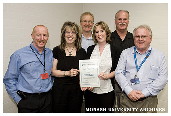 Members of the Facilities and Services Equity Committee, winners of the Vice-Chancellor's Equity and Diversity Award