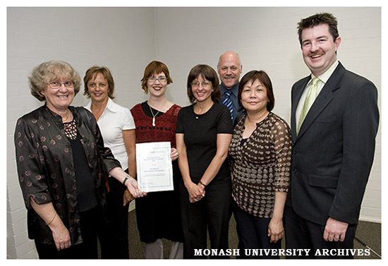 Members of the Faculty of Information Technology team, winners of the Vice-Chancellor's Equity and Diversity Award