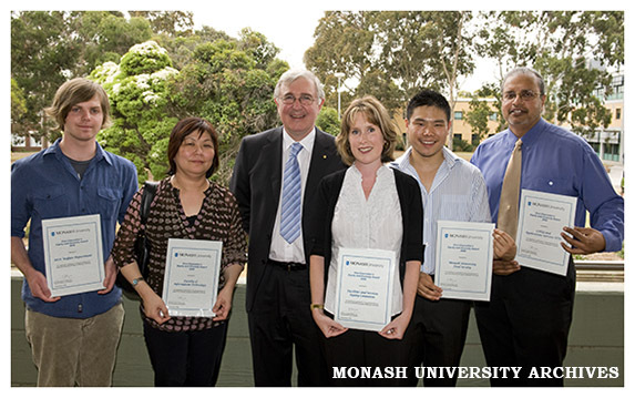 Vice-Chancellor Professor Ed Byrne with winners of the Vice-Chancellor's Equity and Diversity Award