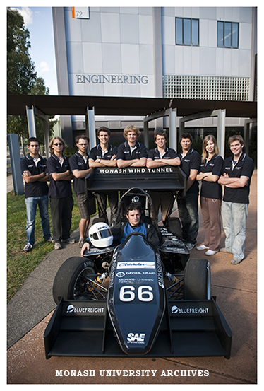 Monash Formula SAE racing team members