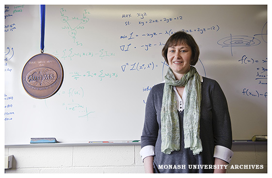 Professor Kate Smith-Miles, winner of the 2010 Australian Mathematical Society medal
