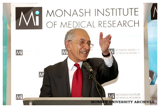 Professor David de Kretser at the official opening of the Monash Institute of Medical Research