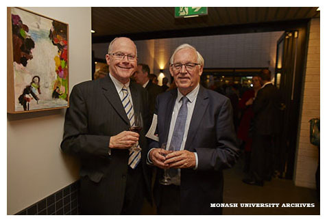 Renn Wortley and Graeme Davison in the Monash Club