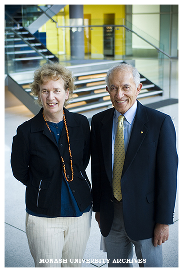 Professor Christina Mitchell with the Governor of Victoria, Professor David de Kretser, A.C, on his visit to the Faculty of Medicine