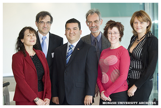 Mr John Pandazopoulos, the Minister Assisting the Premier on Multicultural Affairs, with participants in the Translation and Interpreting: Risks and Rewards conference