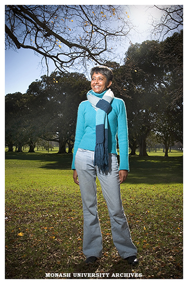 Postgraduate student Shyamala Nataraj, nominated as one of the 1000 Women for Nobel Peace Prize 2005 for her work on HIV/AIDS-related issues.