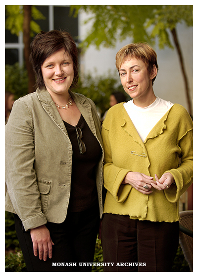 Barbara Dalton from the Equity &amp; Diversity Centre (left) and Dr Maryanne Dever, Centre for Women's Studies and Gender Research