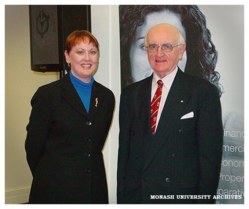 Professor Bernadette McSherry, Monash Law School associate dean (research) and holder of the Louis Waller Chair of Law, with Emeritus Professor Louis Waller